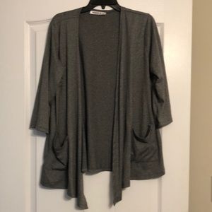 Doublju Gray Cardigan with pockets